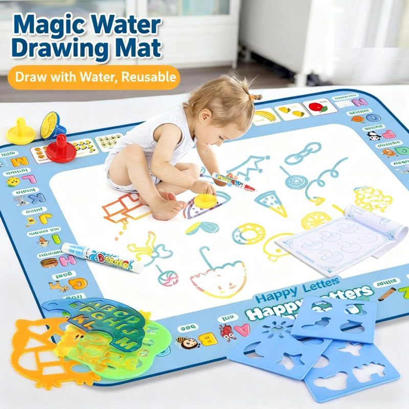 Magic Water Drawing Mat - Water Painting Blanket Magical Clear Canvas