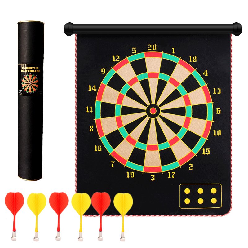 Double-Sided Magnetic Dart Board Set  Foldable Leisure Game-Level Dual-Use Dart Set Portable Parent-Child Children'S Darts Toy