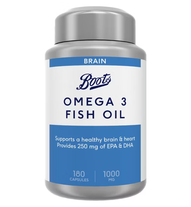 Boots Omega3 Fish Oil 1000mg 180 Capsules UK
