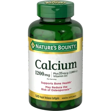 Nature’s Bounty Calcium 1200mg Calcium & D3 – 120 Softgels