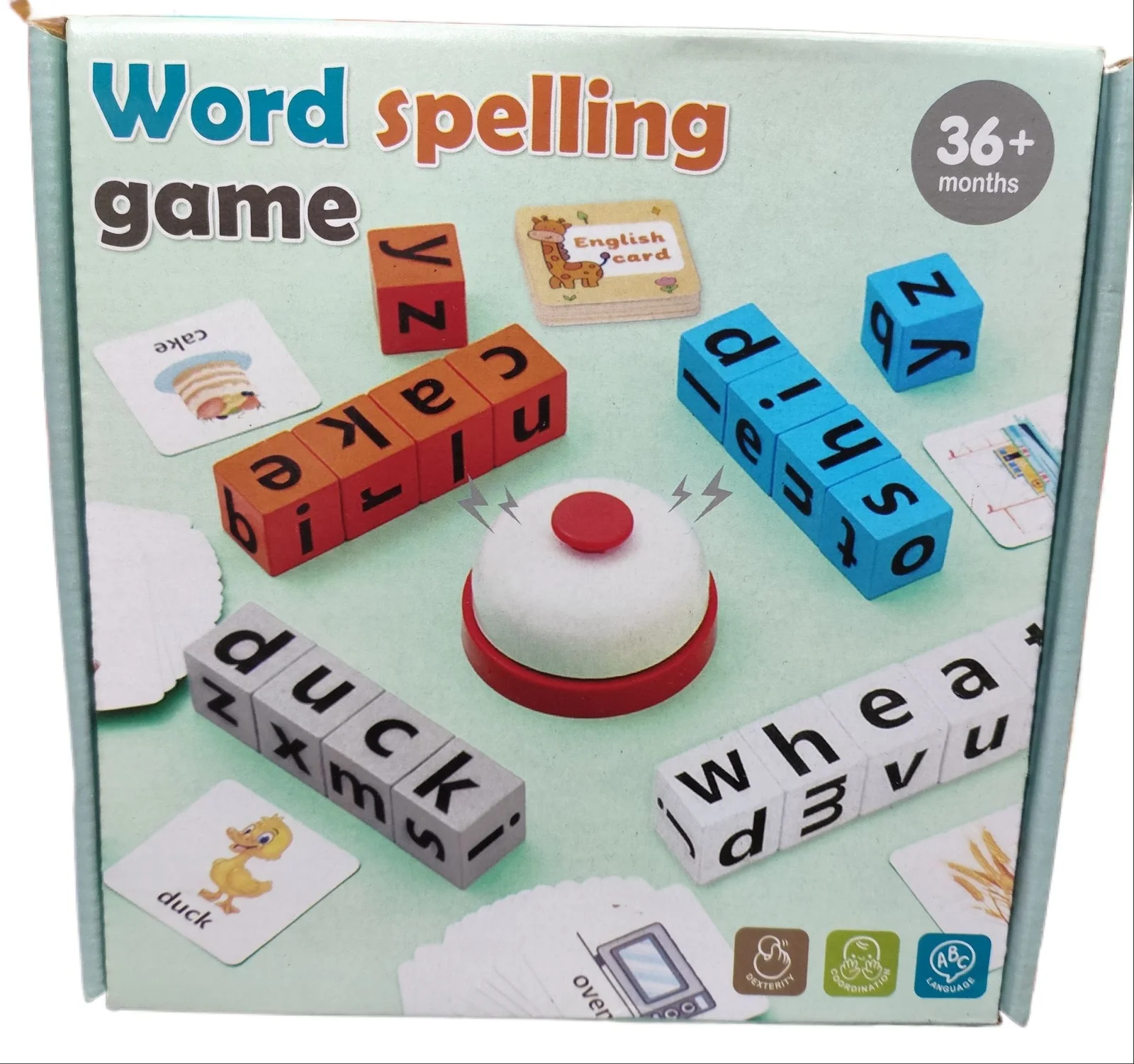 Wooden Word Spelling Game – English Learning Toy